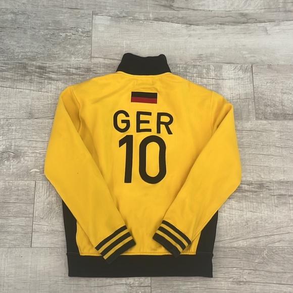 Polo Ralph Lauren Men's Yellow and Black Sweatshirt Germany Flag Size: M Vintage